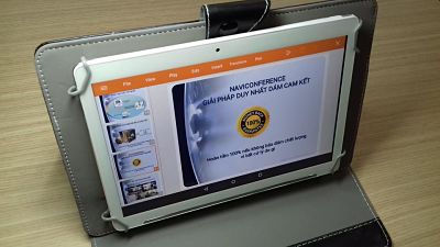 Họp trực tuyến - hội nghị truyền hình Naviconference được sủ dụng trên máy tính bảng